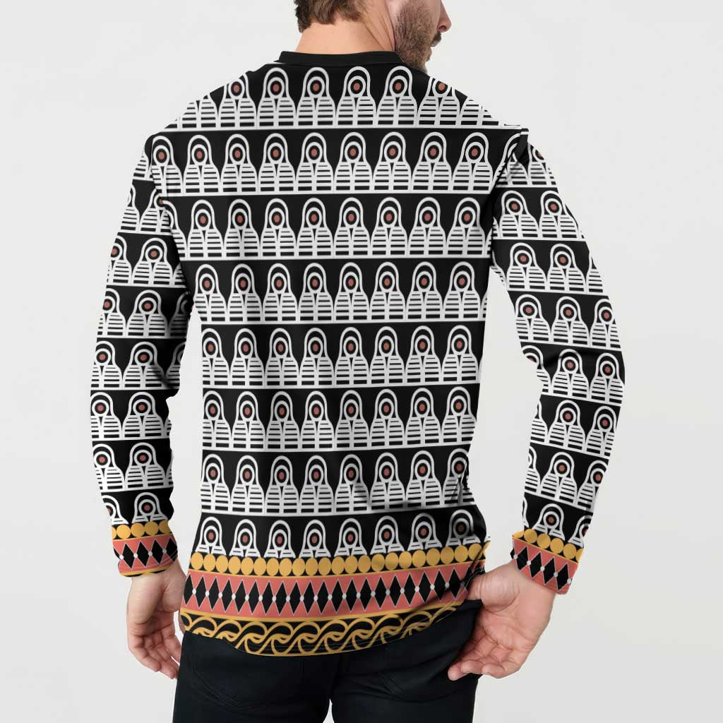 Cameroon Traditional Button Sweatshirt Toghu Pattern