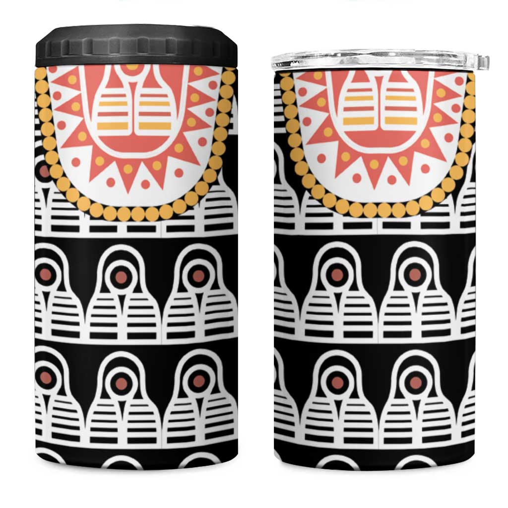 Cameroon Traditional 4 in 1 Can Cooler Tumbler Toghu Pattern