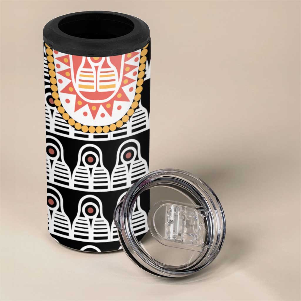 Cameroon Traditional 4 in 1 Can Cooler Tumbler Toghu Pattern