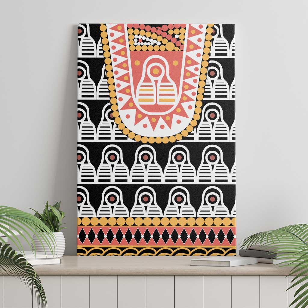 Cameroon Traditional Canvas Wall Art Toghu Pattern