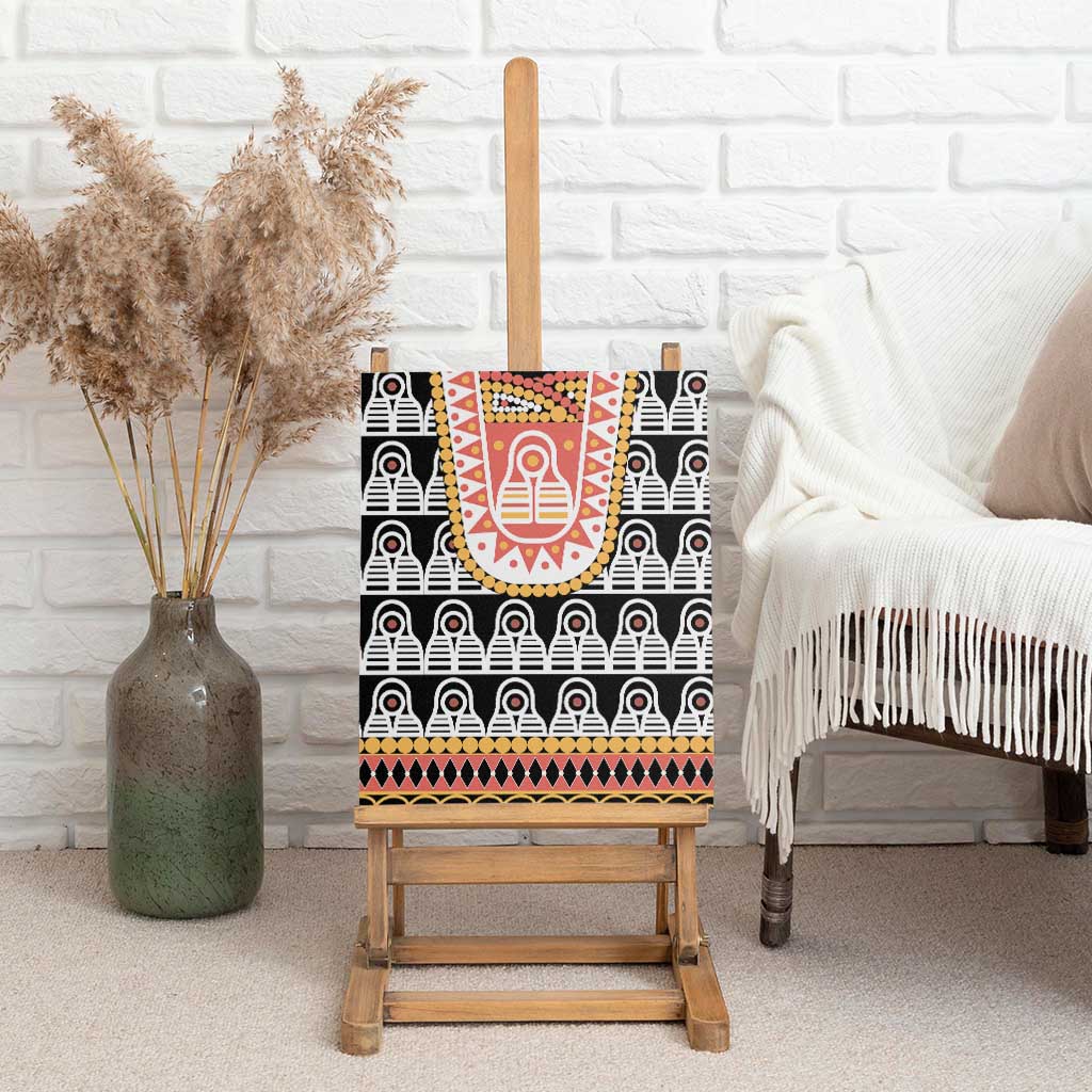 Cameroon Traditional Canvas Wall Art Toghu Pattern