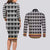 Cameroon Traditional Couples Matching Long Sleeve Bodycon Dress and Long Sleeve Button Shirt Toghu Pattern