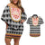 Cameroon Traditional Couples Matching Off Shoulder Short Dress and Hawaiian Shirt Toghu Pattern