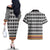 Cameroon Traditional Couples Matching Off The Shoulder Long Sleeve Dress and Hawaiian Shirt Toghu Pattern
