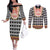 Cameroon Traditional Couples Matching Off The Shoulder Long Sleeve Dress and Long Sleeve Button Shirt Toghu Pattern