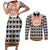 Cameroon Traditional Couples Matching Short Sleeve Bodycon Dress and Long Sleeve Button Shirt Toghu Pattern