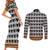 Cameroon Traditional Couples Matching Short Sleeve Bodycon Dress and Long Sleeve Button Shirt Toghu Pattern