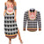 Cameroon Traditional Couples Matching Summer Maxi Dress and Long Sleeve Button Shirt Toghu Pattern