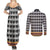 Cameroon Traditional Couples Matching Summer Maxi Dress and Long Sleeve Button Shirt Toghu Pattern