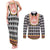 Cameroon Traditional Couples Matching Tank Maxi Dress and Long Sleeve Button Shirt Toghu Pattern