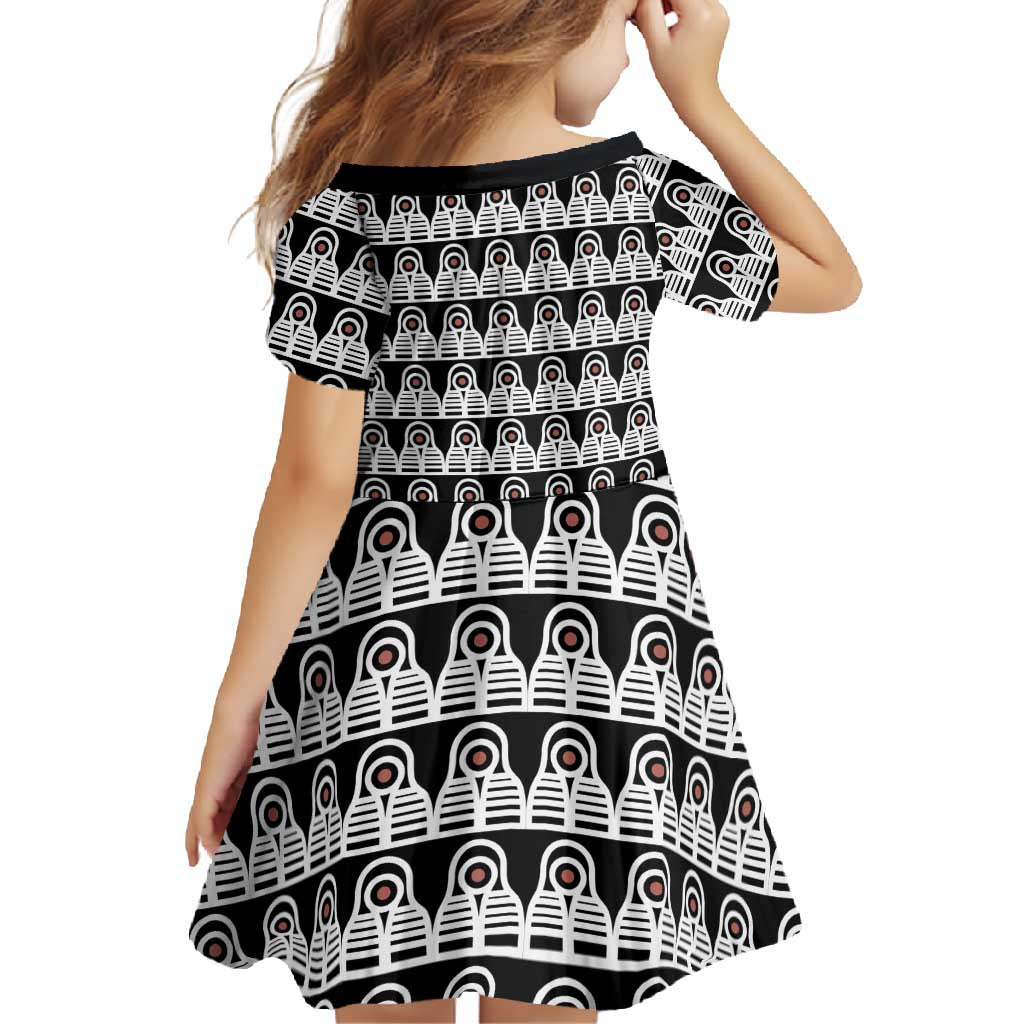 Cameroon Traditional Family Matching Long Sleeve Bodycon Dress and Hawaiian Shirt Toghu Pattern