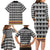 Cameroon Traditional Family Matching Long Sleeve Bodycon Dress and Hawaiian Shirt Toghu Pattern