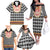Cameroon Traditional Family Matching Off The Shoulder Long Sleeve Dress and Hawaiian Shirt Toghu Pattern