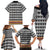 Cameroon Traditional Family Matching Off The Shoulder Long Sleeve Dress and Hawaiian Shirt Toghu Pattern