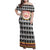 Cameroon Traditional Family Matching Off Shoulder Maxi Dress and Hawaiian Shirt Toghu Pattern