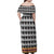 Cameroon Traditional Family Matching Off Shoulder Maxi Dress and Hawaiian Shirt Toghu Pattern