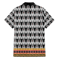 Cameroon Traditional Family Matching Off Shoulder Short Dress and Hawaiian Shirt Toghu Pattern