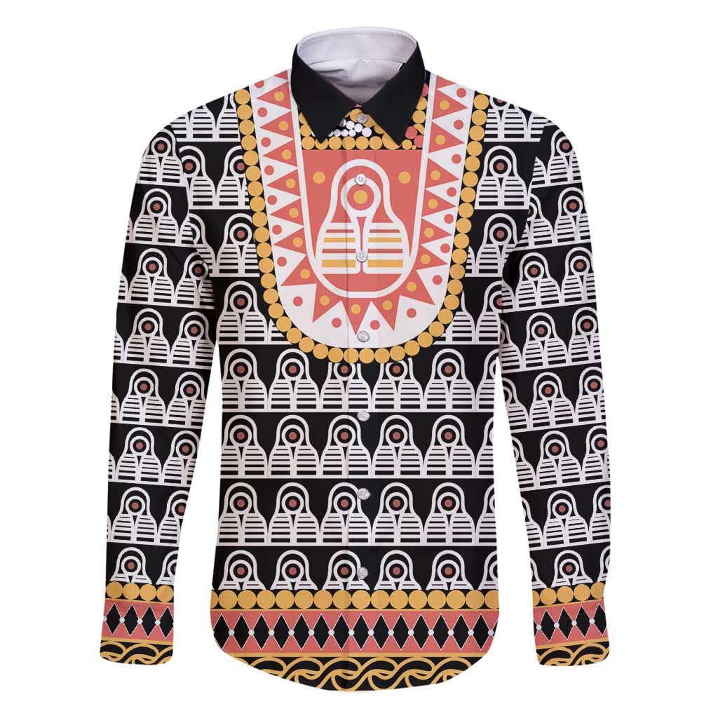 Cameroon Traditional Family Matching Off Shoulder Short Dress and Hawaiian Shirt Toghu Pattern