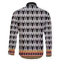 Cameroon Traditional Family Matching Off Shoulder Short Dress and Hawaiian Shirt Toghu Pattern