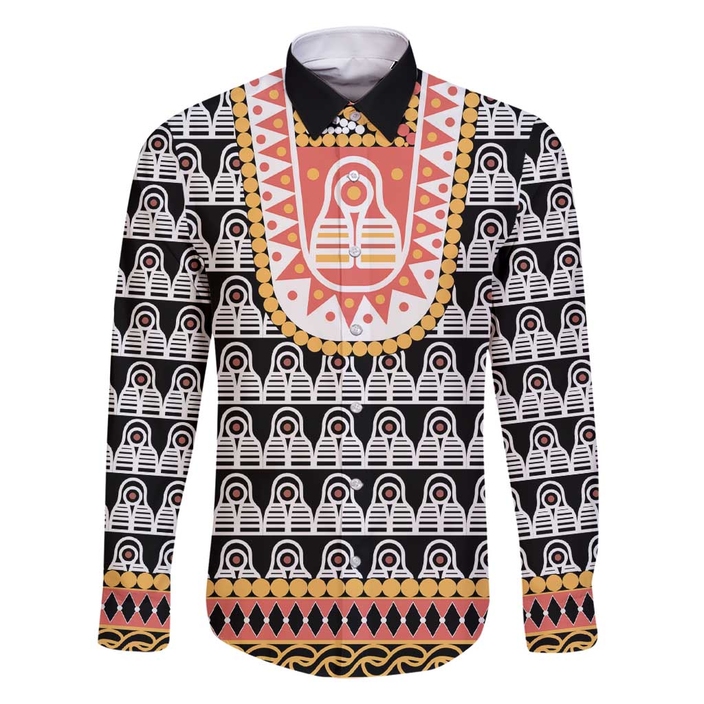 Cameroon Traditional Family Matching Short Sleeve Bodycon Dress and Hawaiian Shirt Toghu Pattern