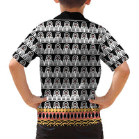 Cameroon Traditional Family Matching Summer Maxi Dress and Hawaiian Shirt Toghu Pattern