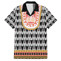 Cameroon Traditional Family Matching Summer Maxi Dress and Hawaiian Shirt Toghu Pattern