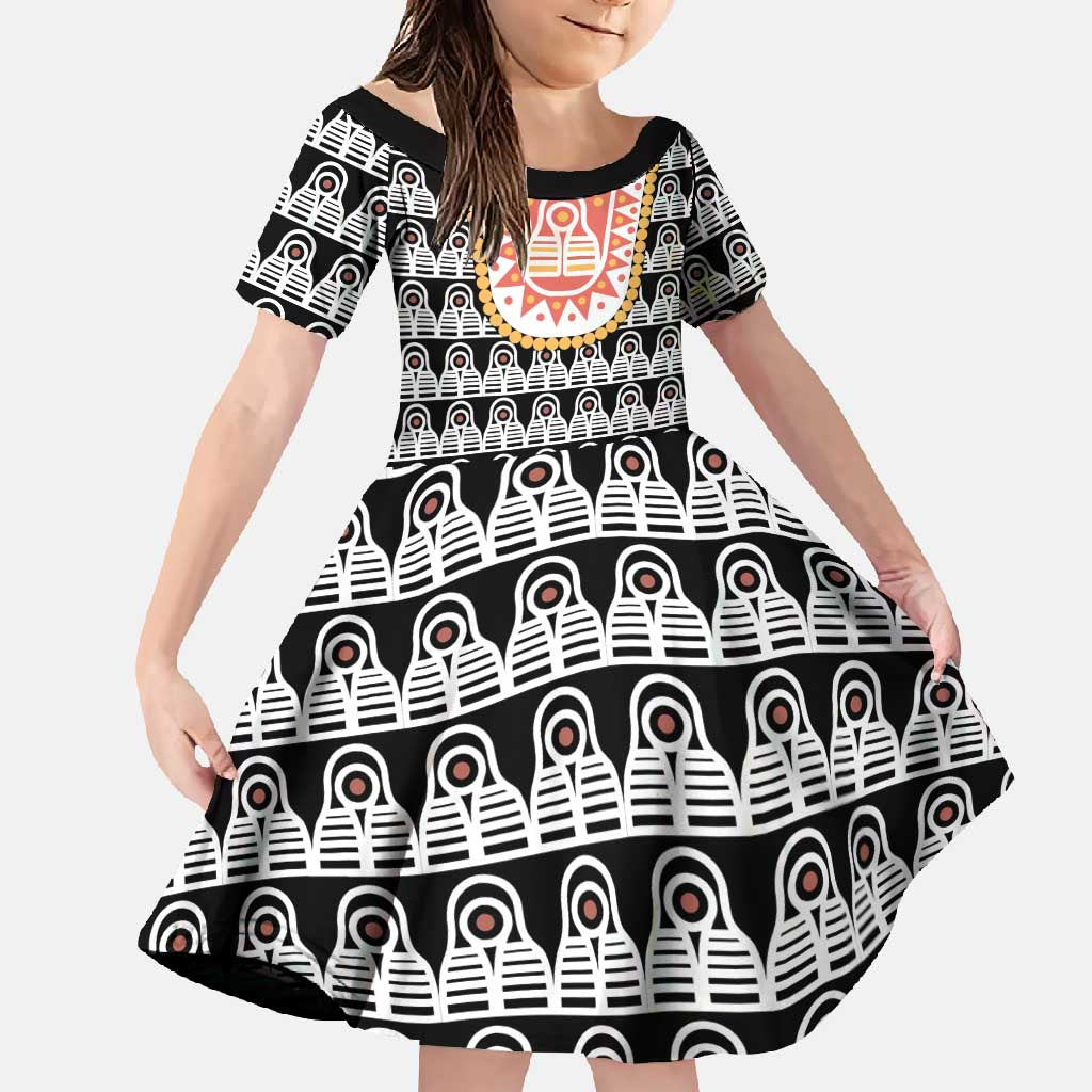 Cameroon Traditional Family Matching Tank Maxi Dress and Hawaiian Shirt Toghu Pattern