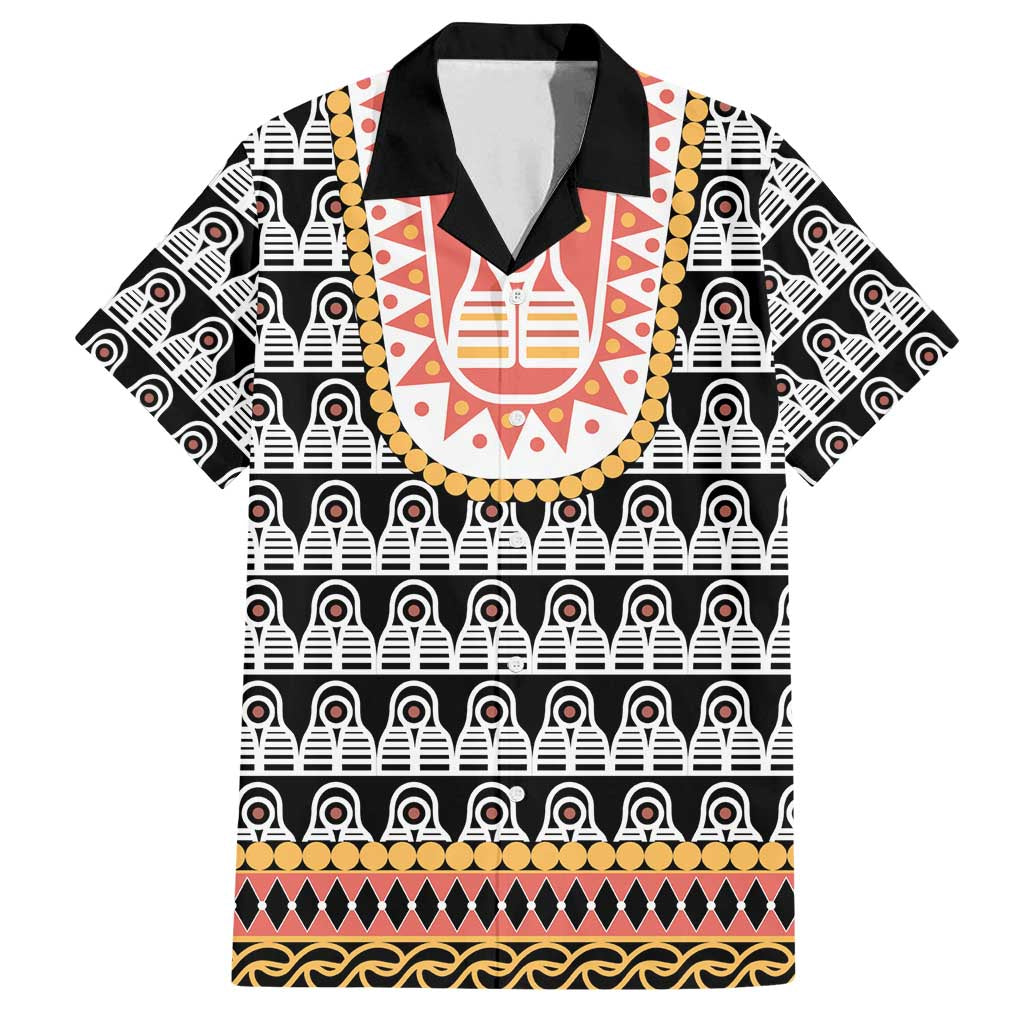 Cameroon Traditional Family Matching Tank Maxi Dress and Hawaiian Shirt Toghu Pattern