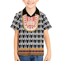 Cameroon Traditional Family Matching Tank Maxi Dress and Hawaiian Shirt Toghu Pattern