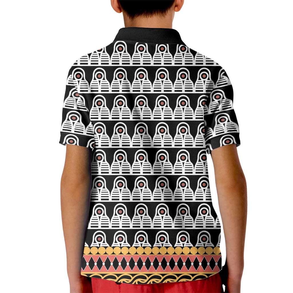 Cameroon Traditional Kid Polo Shirt Toghu Pattern