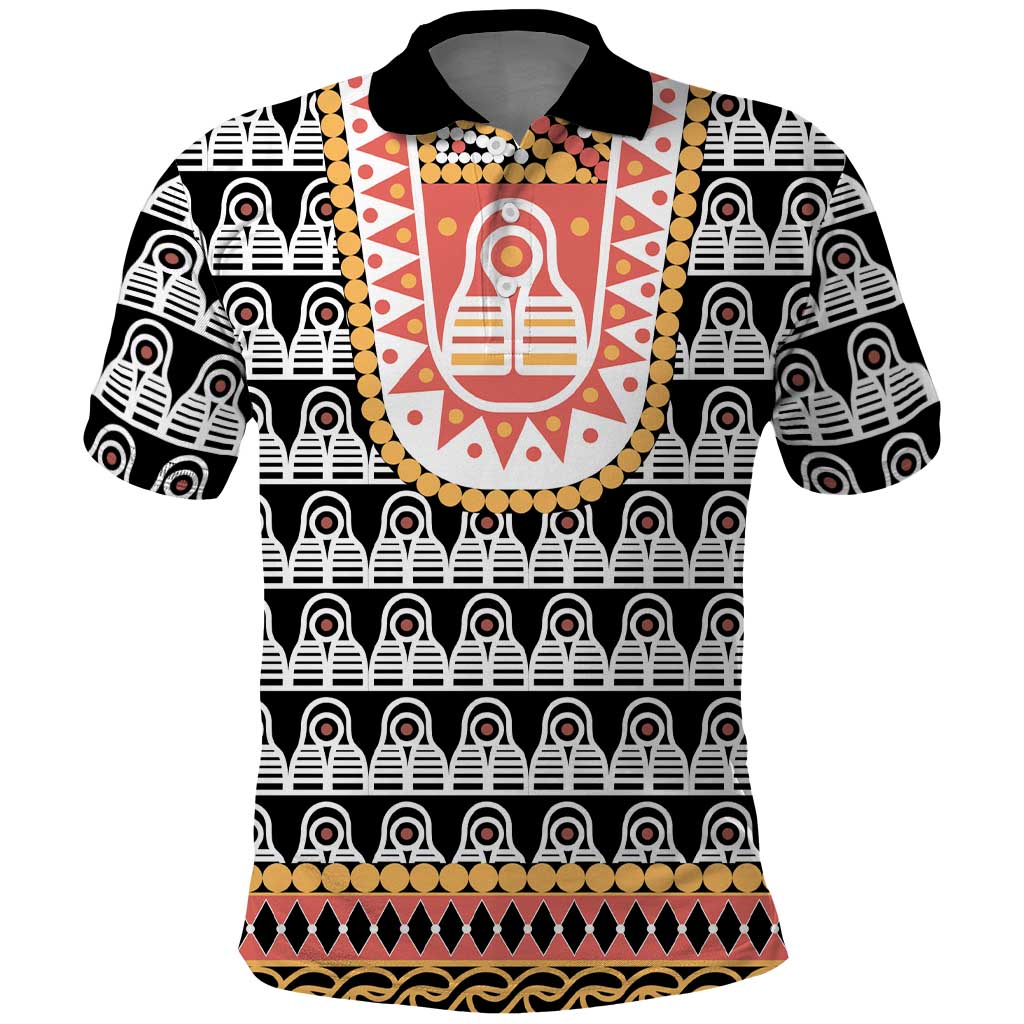 Cameroon Traditional Polo Shirt Toghu Pattern