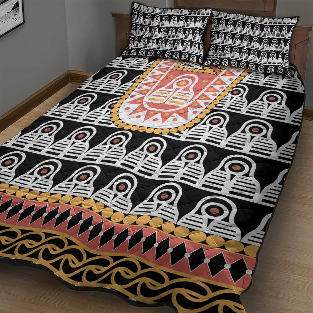 Cameroon Traditional Quilt Bed Set Toghu Pattern