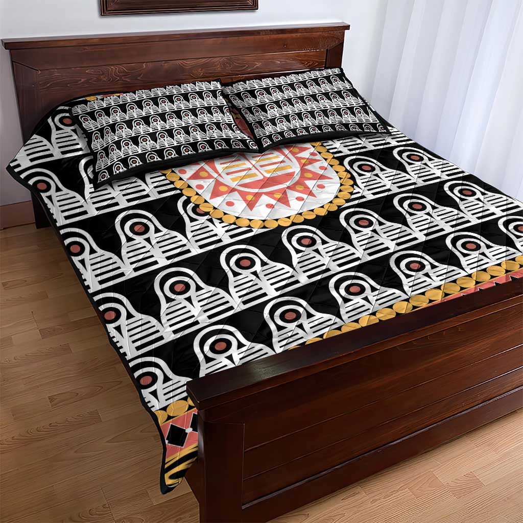 Cameroon Traditional Quilt Bed Set Toghu Pattern