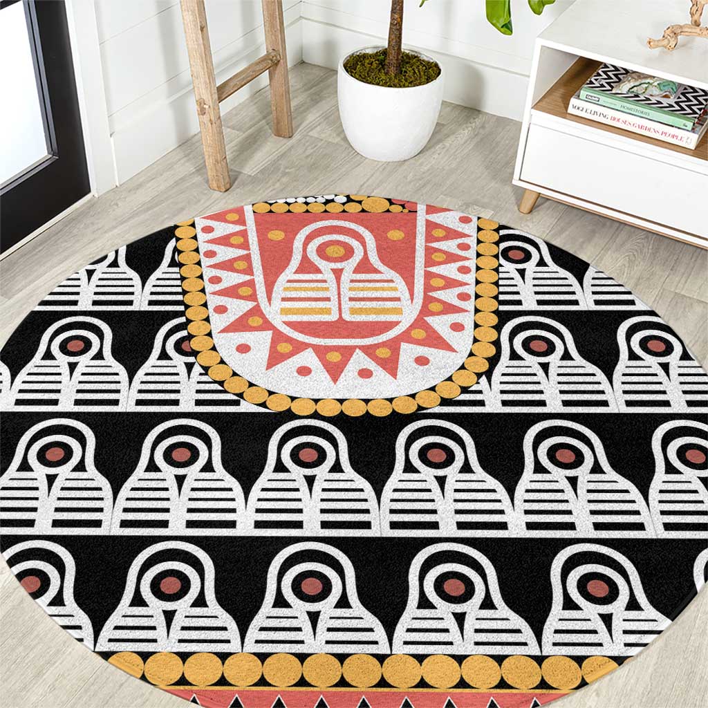 Cameroon Traditional Round Carpet Toghu Pattern
