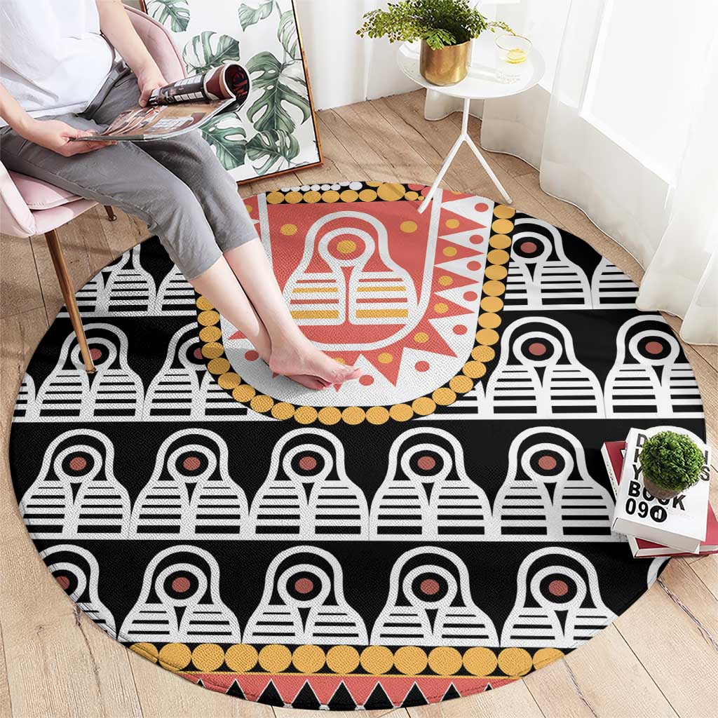 Cameroon Traditional Round Carpet Toghu Pattern