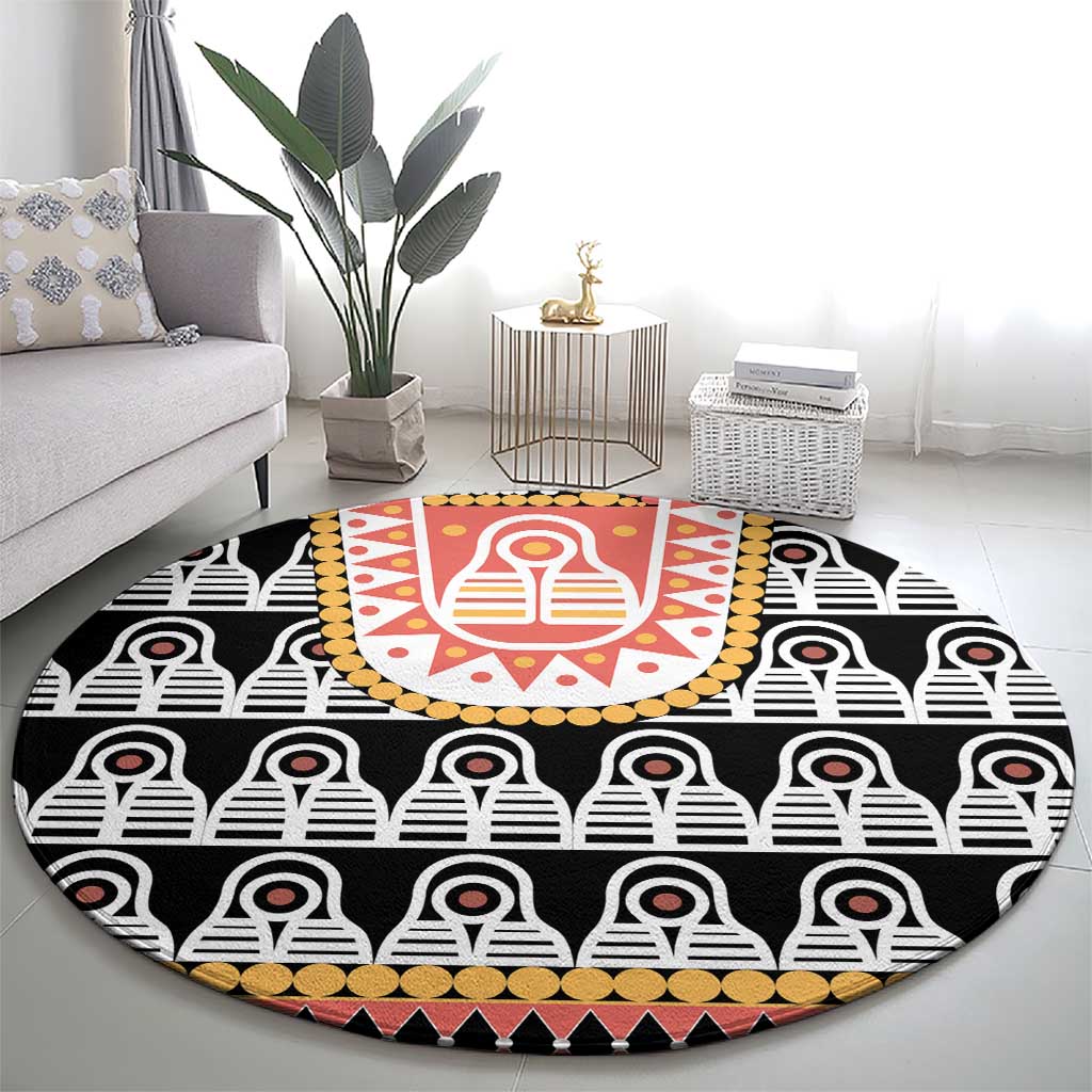 Cameroon Traditional Round Carpet Toghu Pattern