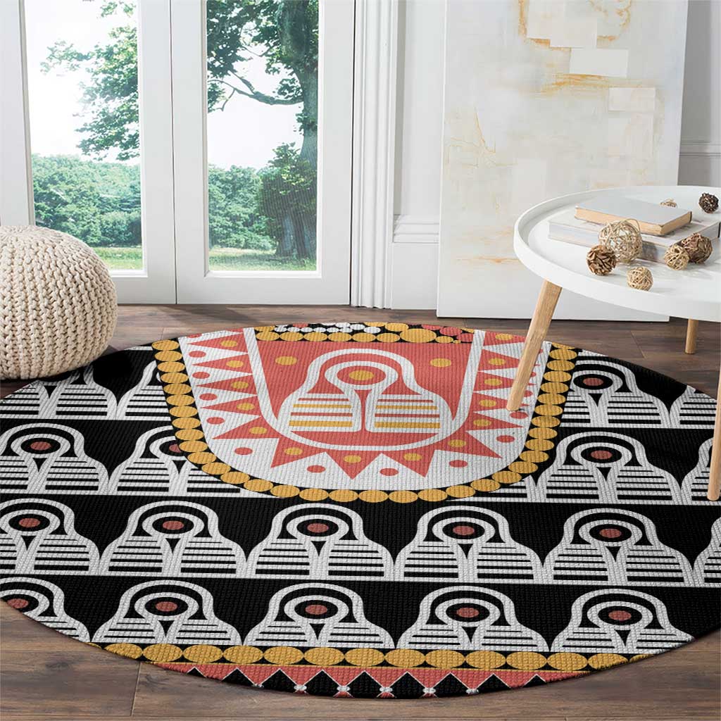Cameroon Traditional Round Carpet Toghu Pattern