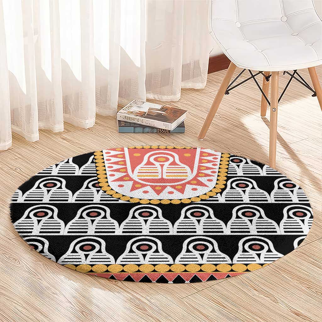 Cameroon Traditional Round Carpet Toghu Pattern