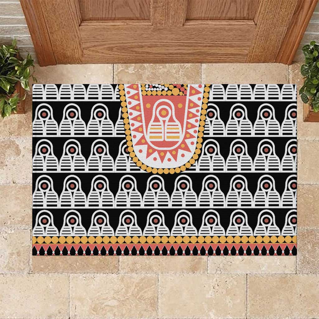 Cameroon Traditional Rubber Doormat Toghu Pattern