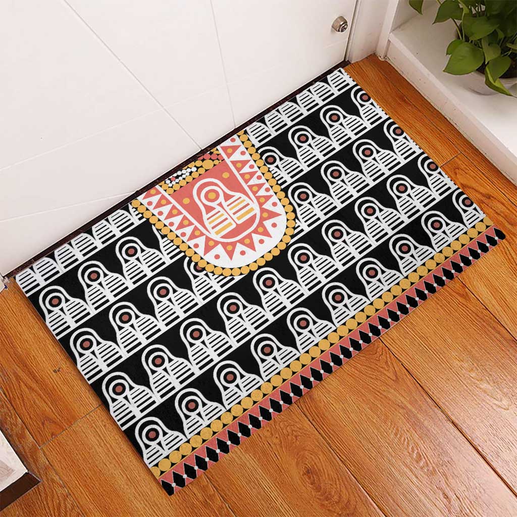 Cameroon Traditional Rubber Doormat Toghu Pattern
