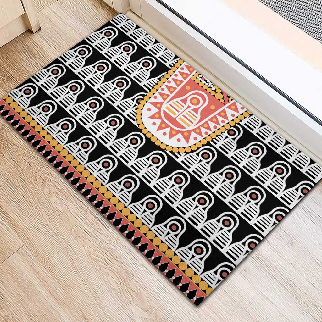 Cameroon Traditional Rubber Doormat Toghu Pattern