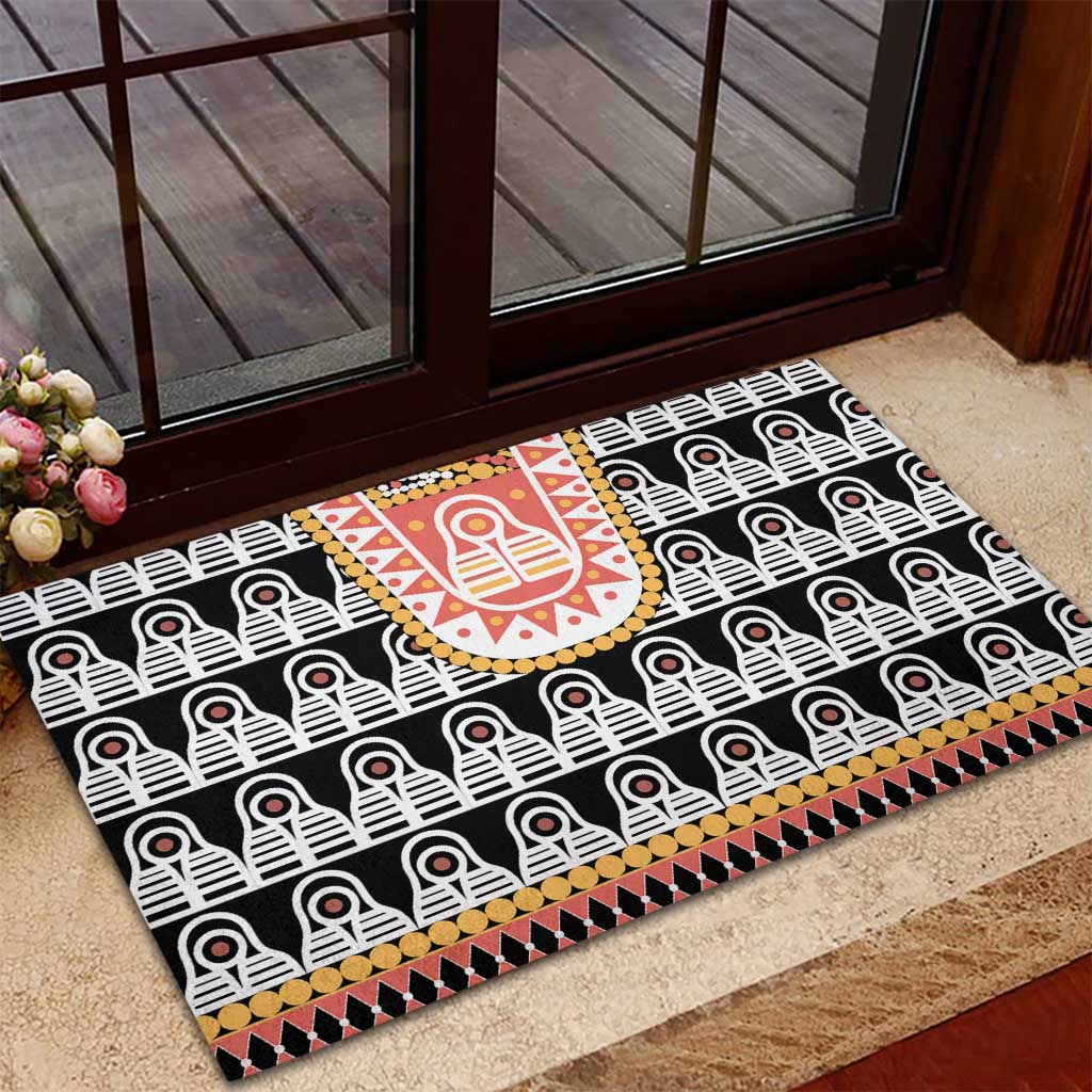 Cameroon Traditional Rubber Doormat Toghu Pattern
