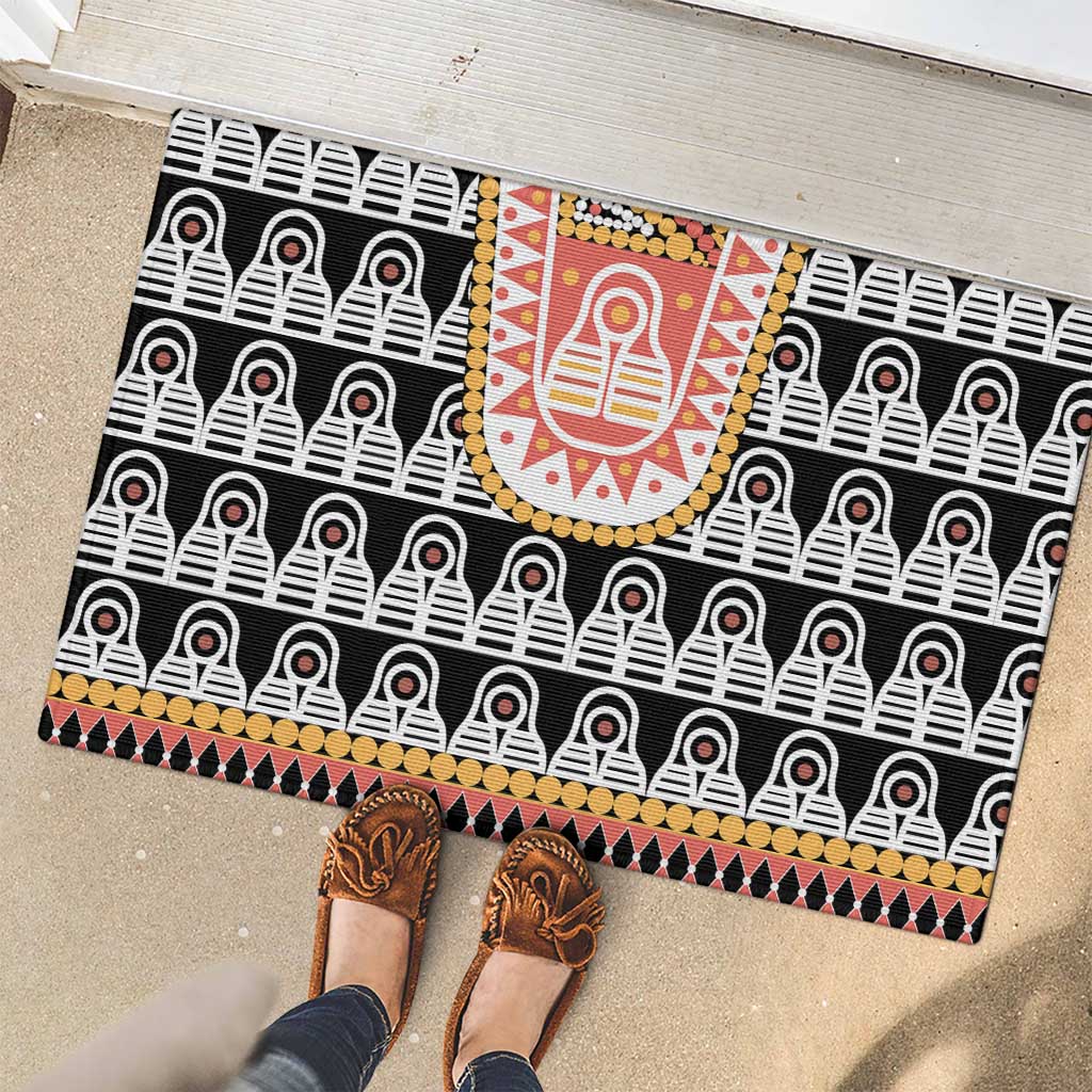 Cameroon Traditional Rubber Doormat Toghu Pattern