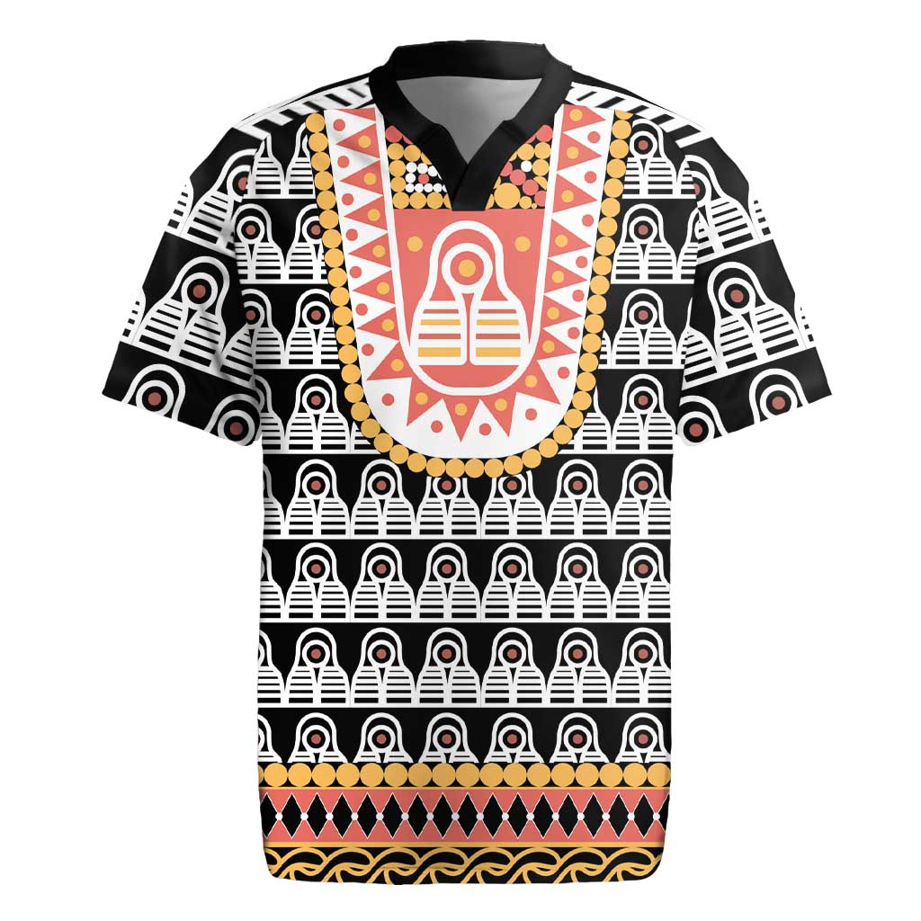 Cameroon Traditional Rugby Jersey Toghu Pattern