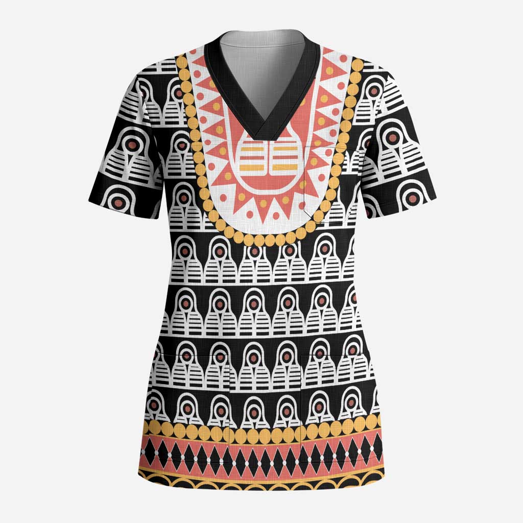 Cameroon Traditional Scrub Top Toghu Pattern - Wonder Print Shop