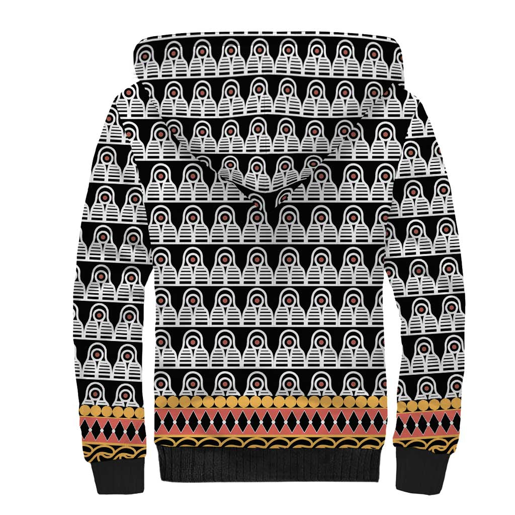 Cameroon Traditional Sherpa Hoodie Toghu Pattern