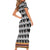 Cameroon Traditional Short Sleeve Bodycon Dress Toghu Pattern