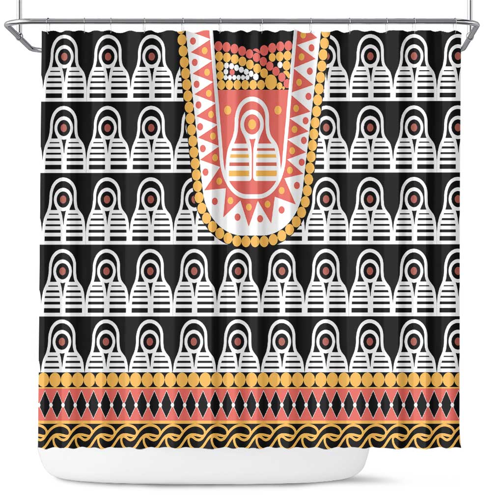 Cameroon Traditional Shower Curtain Toghu Pattern