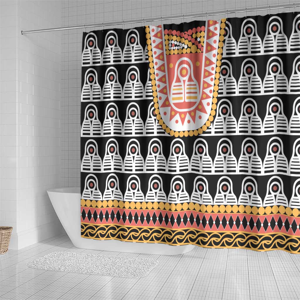 Cameroon Traditional Shower Curtain Toghu Pattern