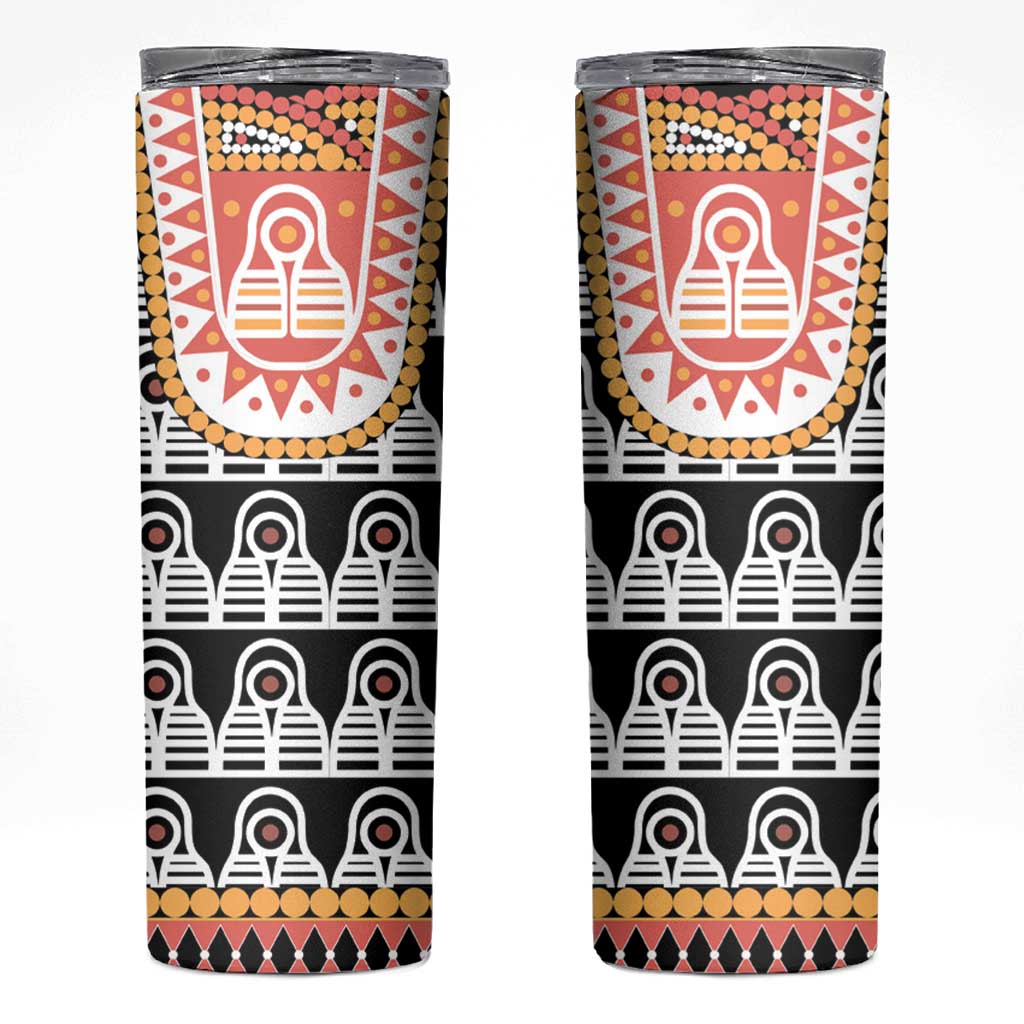 Cameroon Traditional Skinny Tumbler Toghu Pattern